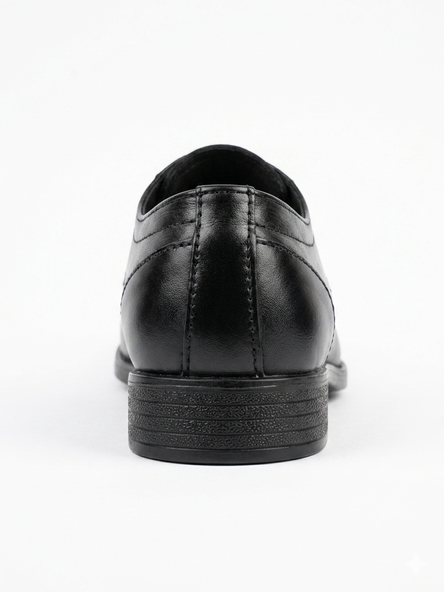 Premium Classic Italian Shape Black Formal Derby Shoes for Men