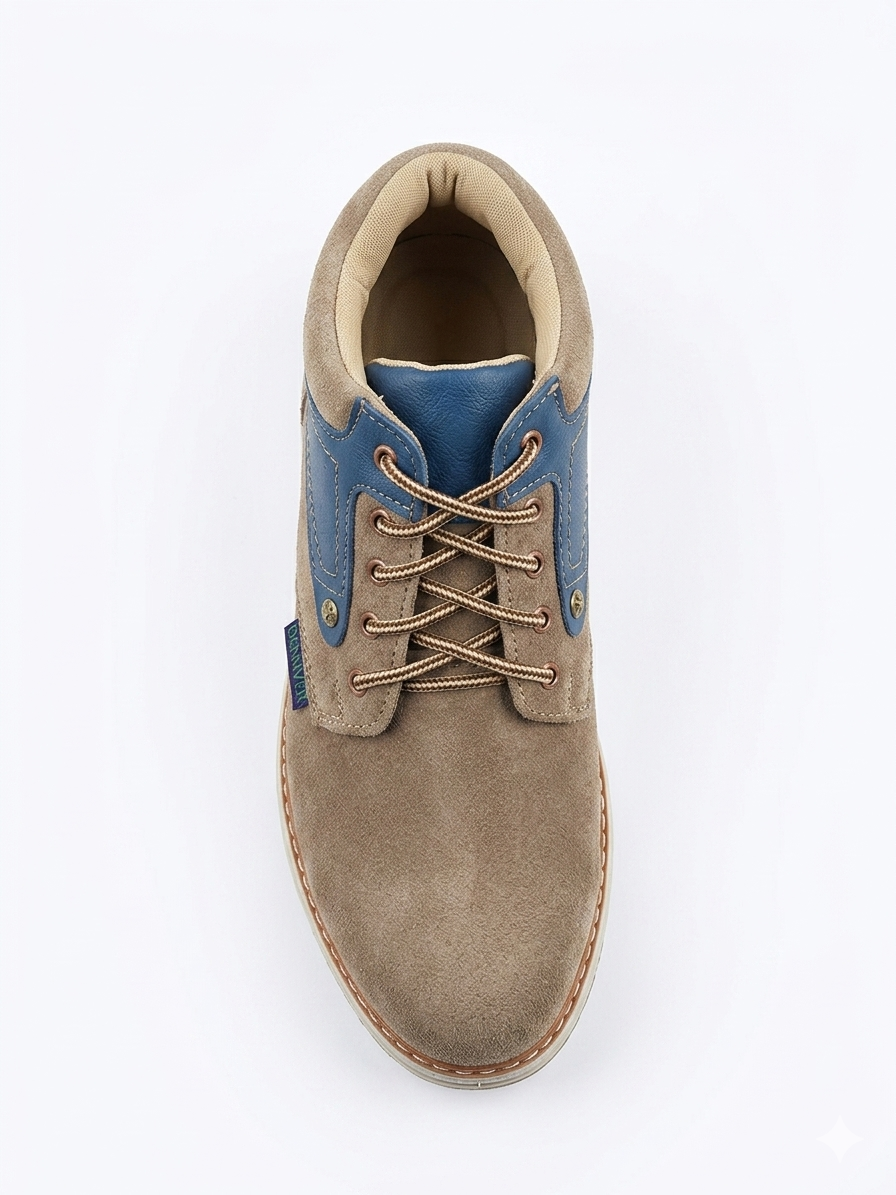 DENNVER Men's Premium Suede Finish Casual Ankle Boots - Lace-Up